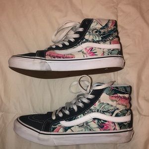 Floral High Top Vans Men’s sz 6.5 & Women’s sz 8